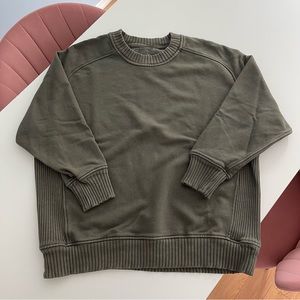 aerie down to earth oversized crewneck sweatshirt sweater